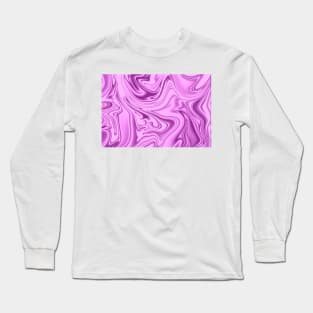 Purple Fluid abstract Long Sleeve T-Shirt